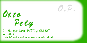 otto pely business card